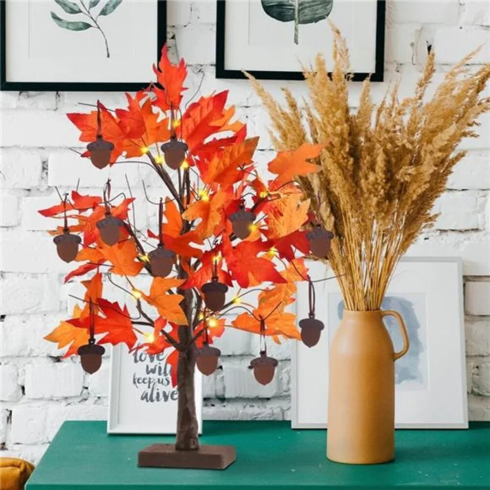 Fall Decorations for Home, Thanksgiving Decorations, 24”/2FT Lighted